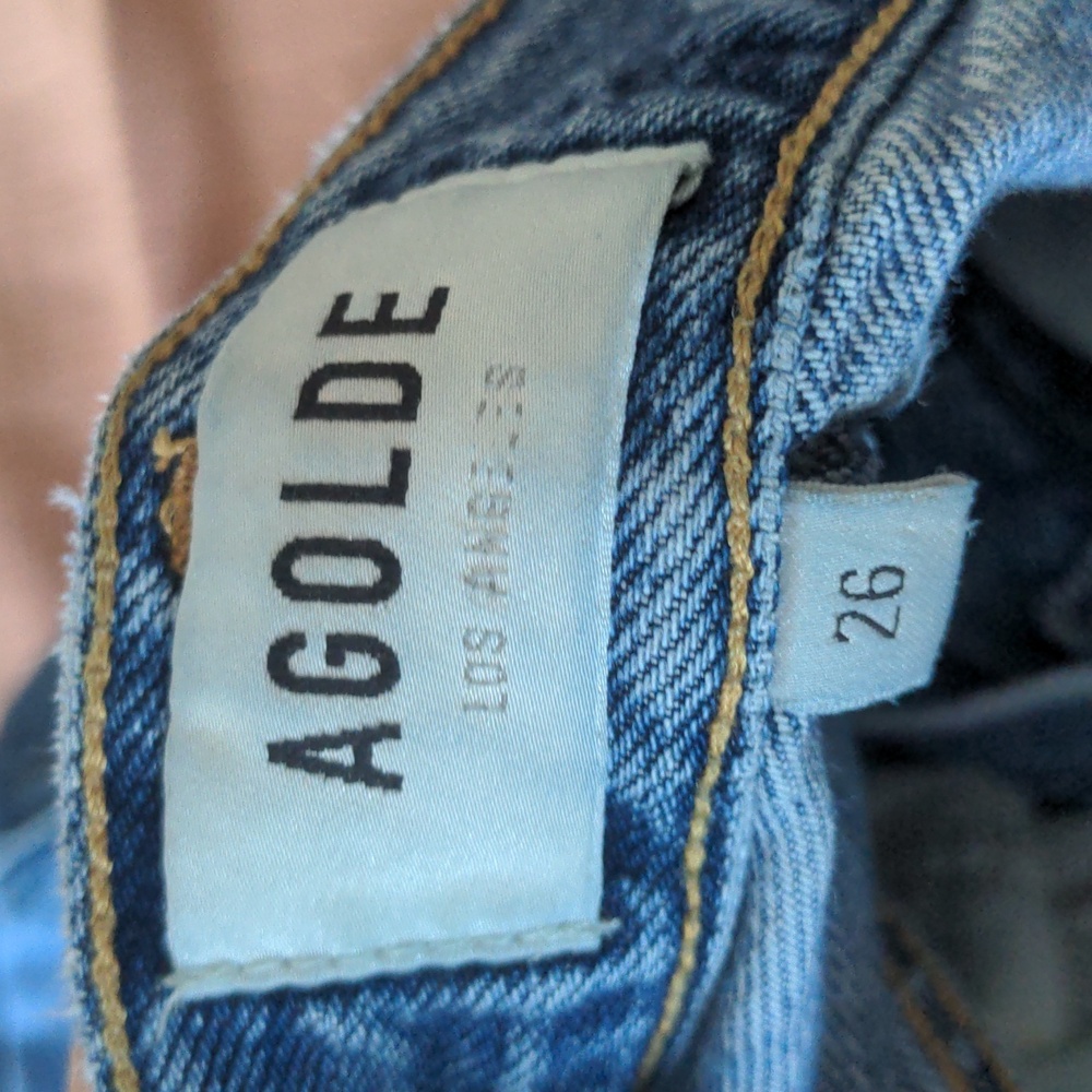 Agolde Riley High Rise straight crop in Frequency 26 - Picture 3 of 8